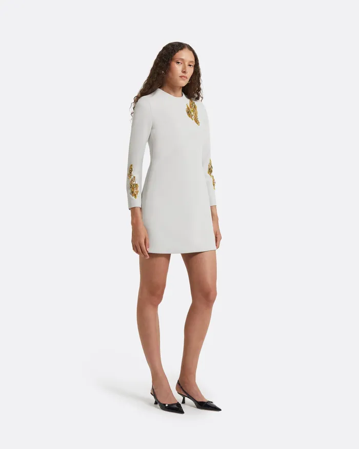 Dresses Safiyaa Women Reffie Stone grey Short Dress Stone Grey