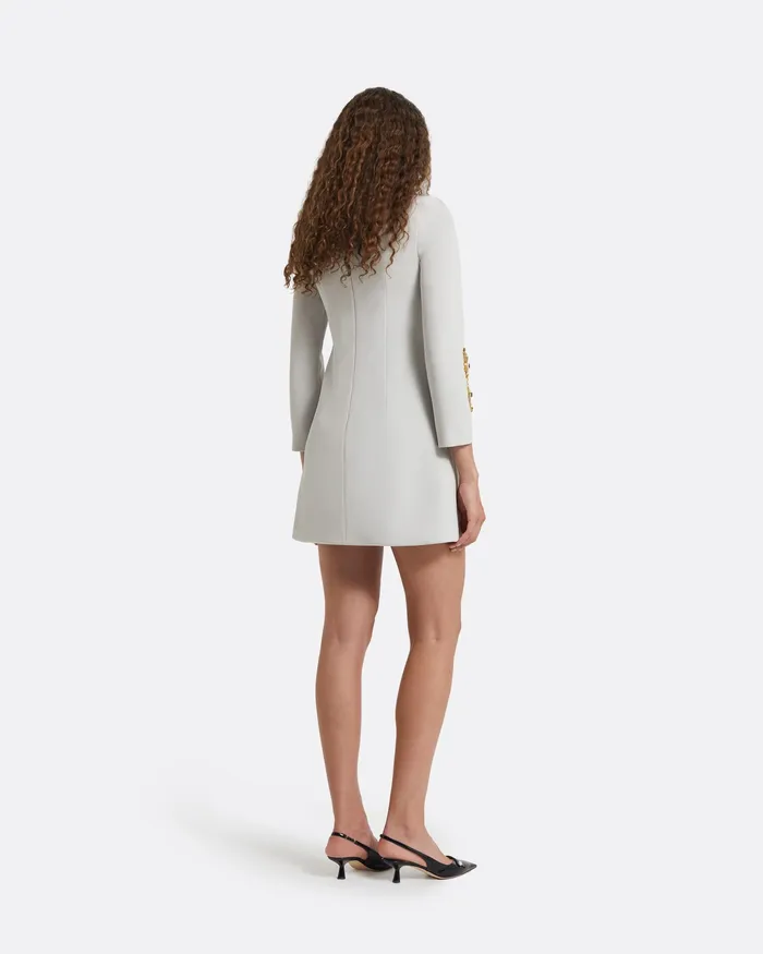 Dresses Safiyaa Women Reffie Stone grey Short Dress Stone Grey