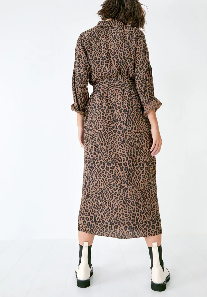 Dresses Women Hush Evana Shirt Dress Brown Leopard Skin