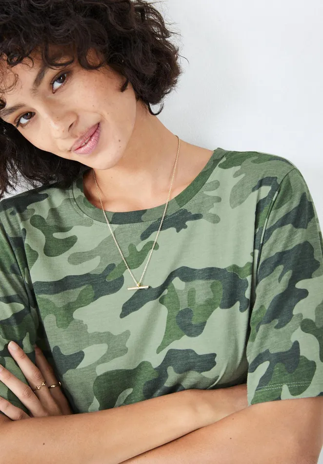 Dresses Women Hush Jamie Jersey Midi Dress Vintage Camo Khaki