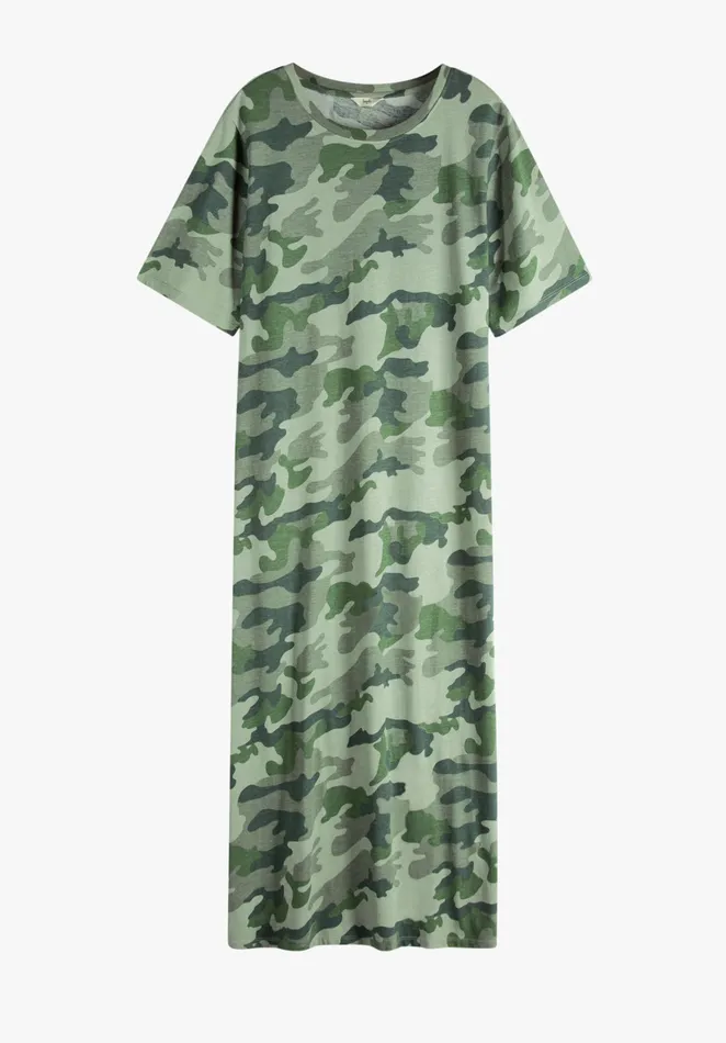 Dresses Women Hush Jamie Jersey Midi Dress Vintage Camo Khaki