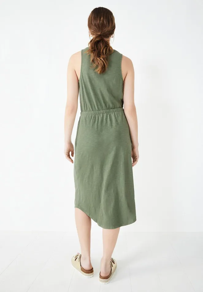 Dresses Women Hush VNeck Jersey Midi Dress Khaki Green