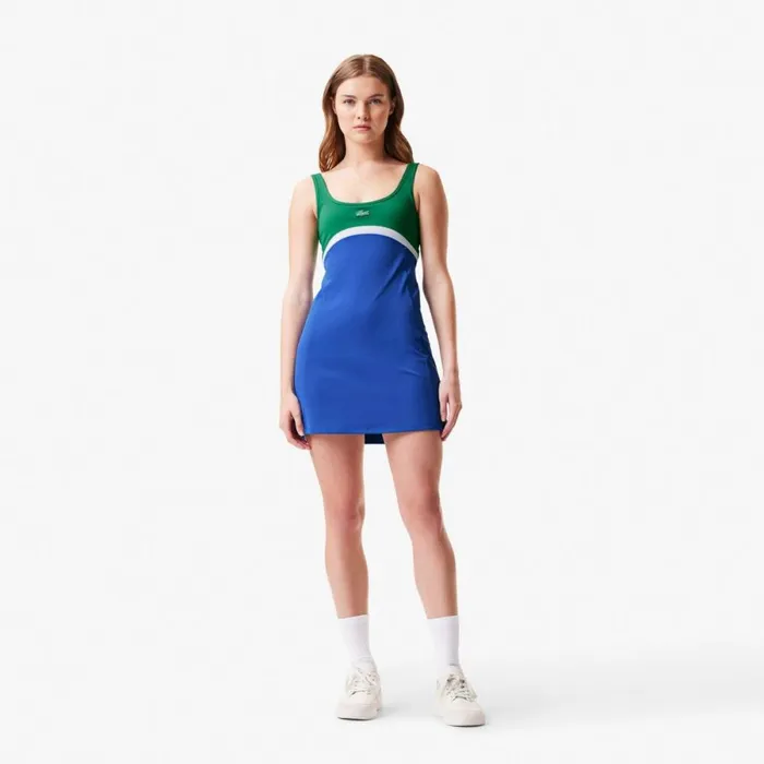 Dresses Women Lacoste Women039s Lacoste X Bandier All Motion Colorblock Dress Blue Siy