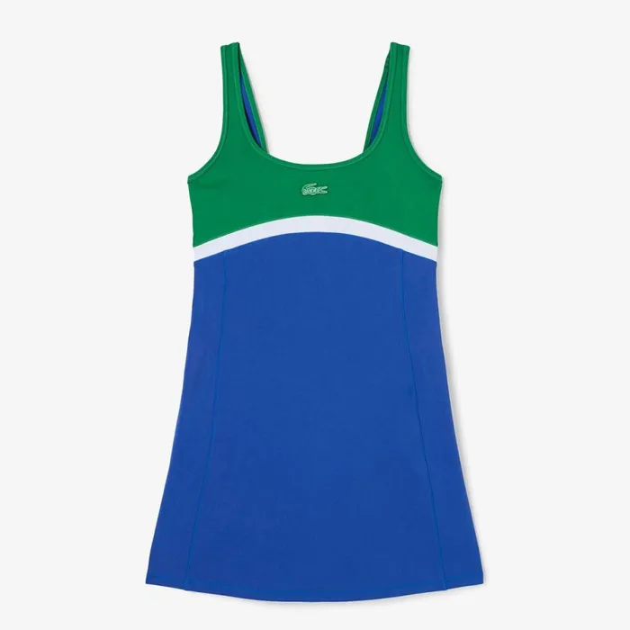 Dresses Women Lacoste Women039s Lacoste X Bandier All Motion Colorblock Dress Blue Siy