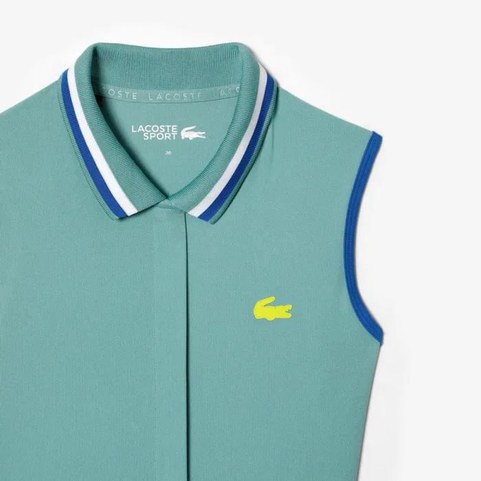 Dresses Women Lacoste Women039s SPORT Pleated Tennis Dress Green Light Green Qyi