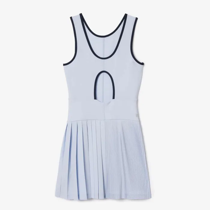 Dresses Women Lacoste Women039s UltraDry Stretch Tennis Dress and Shorts Light Blue Navy Blue X1j