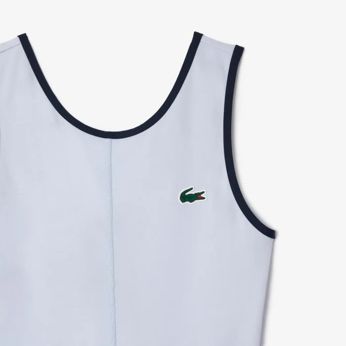 Dresses Women Lacoste Women039s UltraDry Stretch Tennis Dress and Shorts Light Blue Navy Blue X1j
