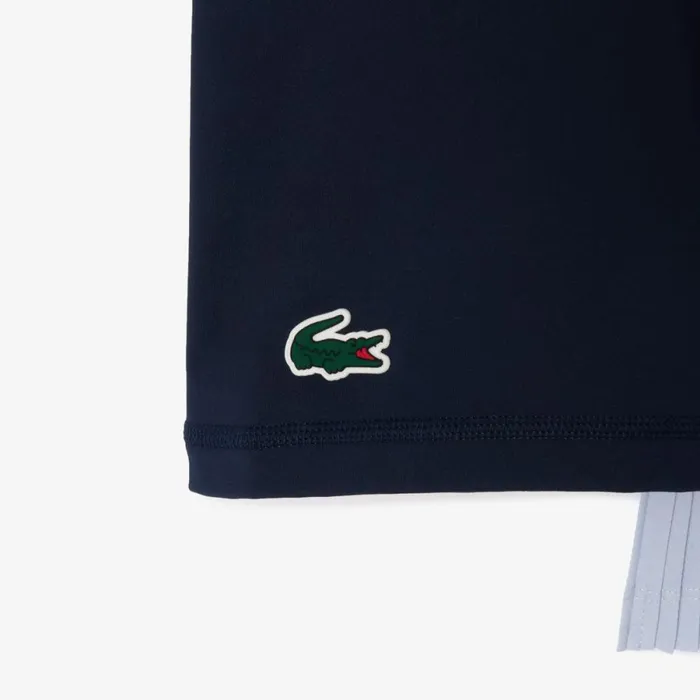 Dresses Women Lacoste Women039s UltraDry Stretch Tennis Dress and Shorts Light Blue Navy Blue X1j