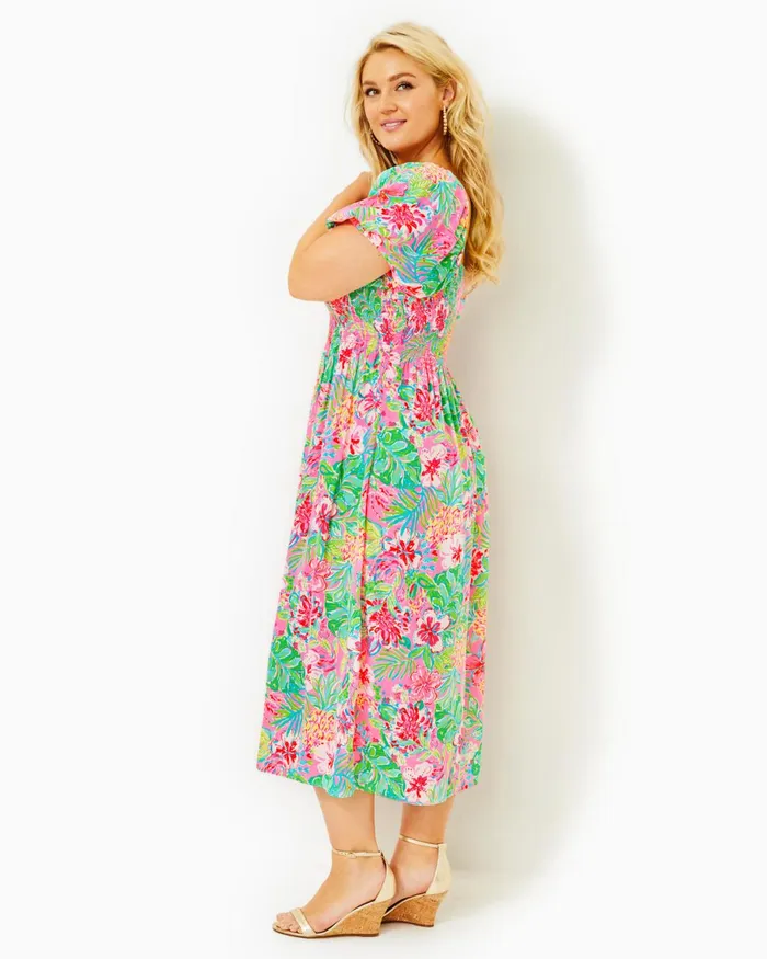 Dresses Women Lilly Pulitzer Ellara Jacquard Midi Bow Dress Onyx Leaf An Impression Jacquard Dresses Women Lilly Pulitzer Ellara Jacquard Midi Bow Dress Onyx Leaf An Impression Jacquard