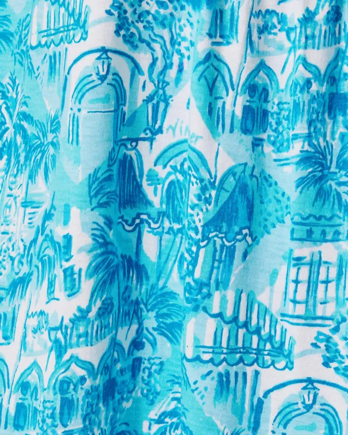 Dresses Women Lilly Pulitzer UPF 50 Solia ChillyLilly Dress Oyster Bay Navy Shroom With A View