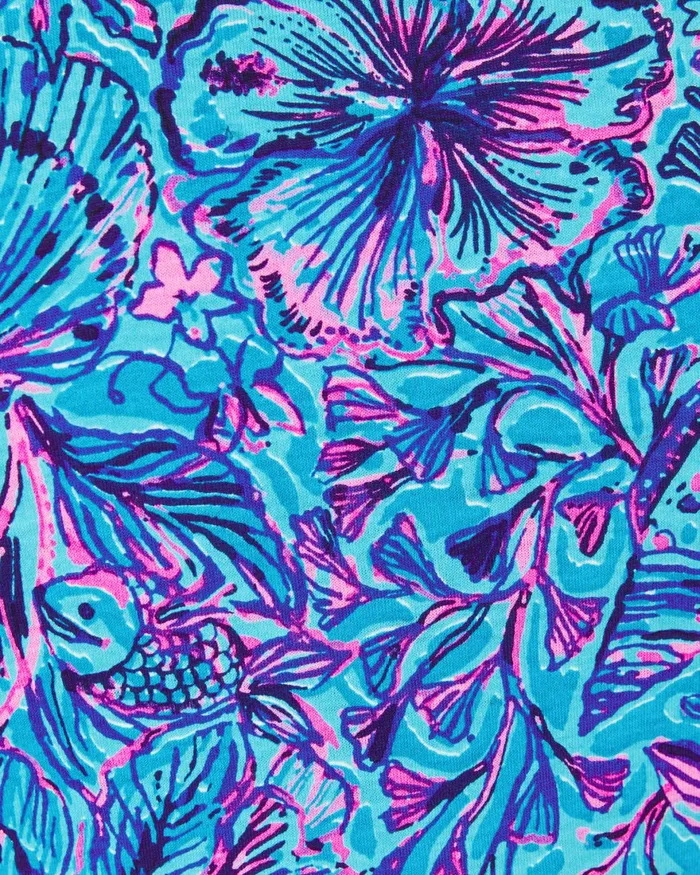 Dresses Women Lilly Pulitzer UPF 50 Solia ChillyLilly Dress Oyster Bay Navy Shroom With A View