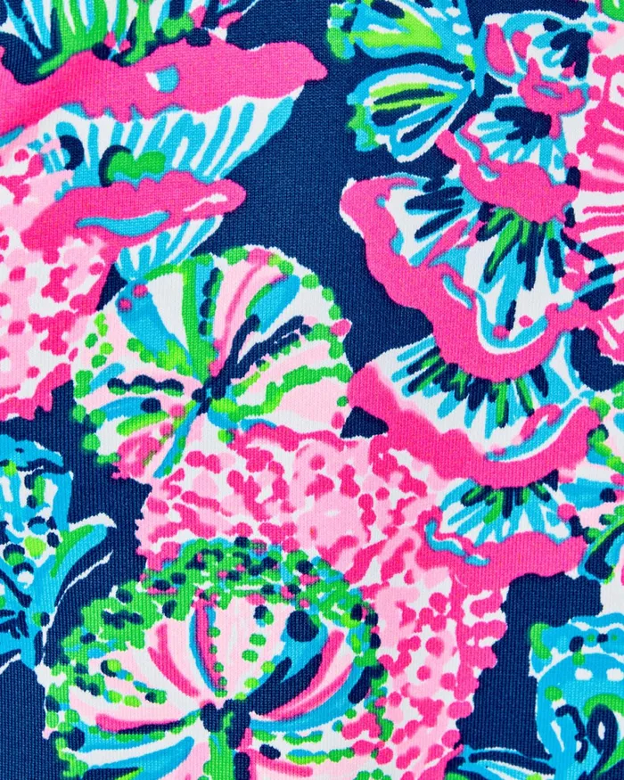 Dresses Women Lilly Pulitzer UPF 50 Solia ChillyLilly Dress Oyster Bay Navy Shroom With A View