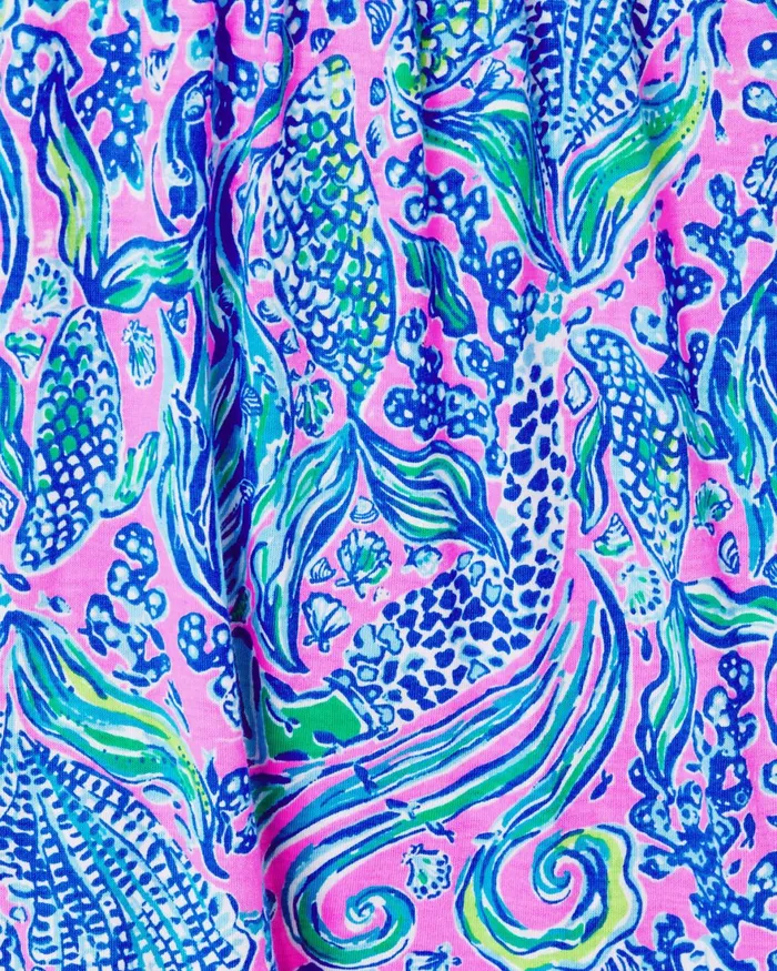Dresses Women Lilly Pulitzer UPF 50 Solia ChillyLilly Dress Oyster Bay Navy Shroom With A View