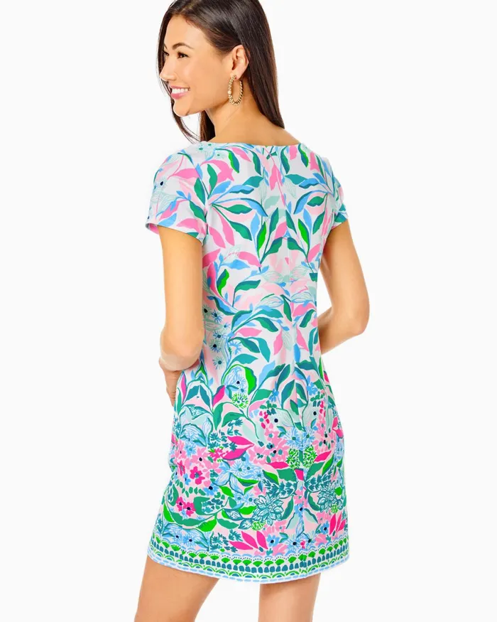Dresses Women Lilly Pulitzer UPF 50 Sophiletta Dress Water Lilly Green Leaf Me In Paradise Engineered Dress