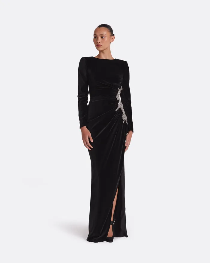 Dresses Women Nonna Black Long Dress Black Safiyaa