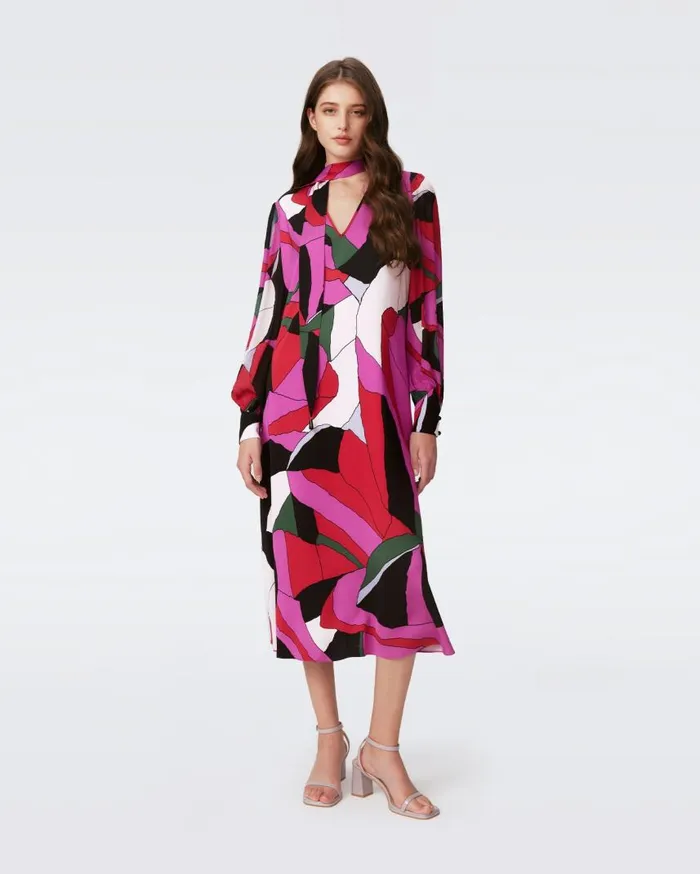 DVF Dresses Women Abel Dress Huge Tendu