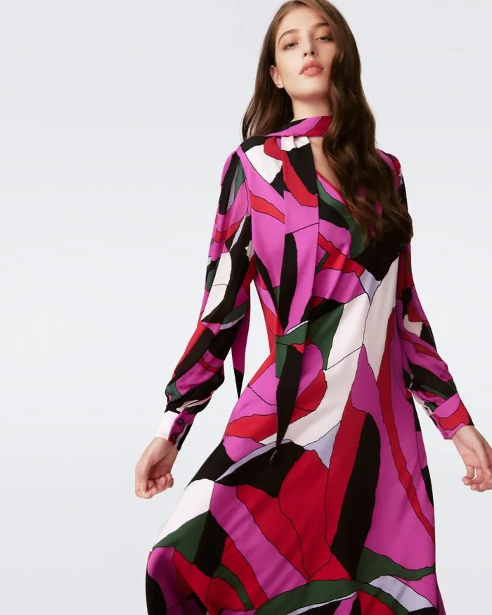 DVF Dresses Women Abel Dress Huge Tendu