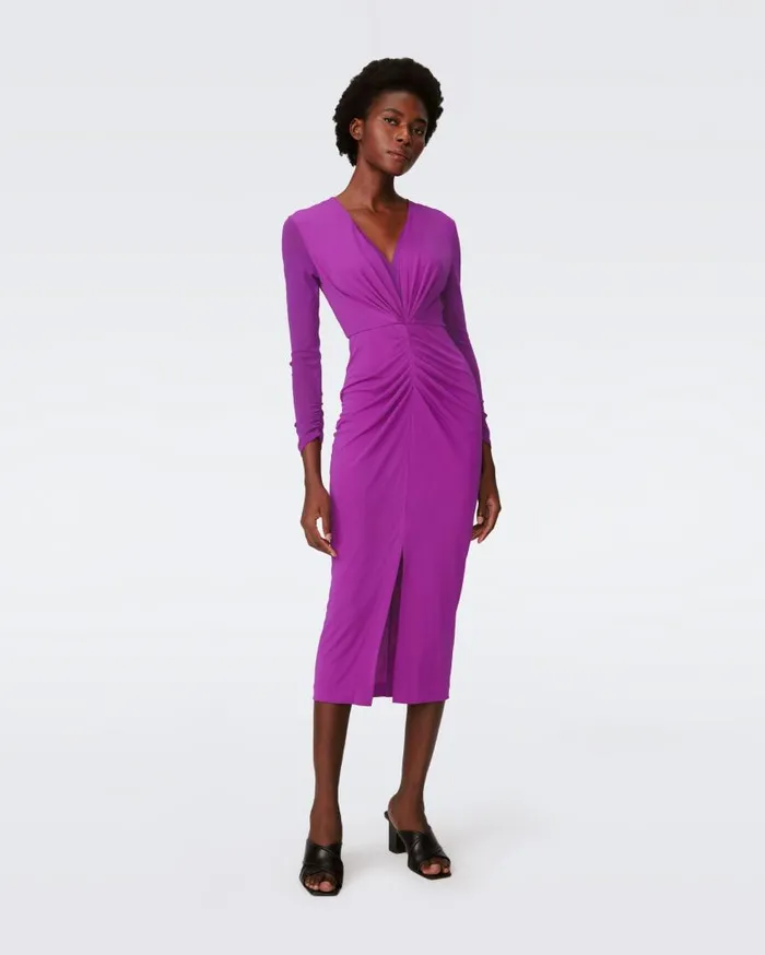 DVF Dresses Women Hades Dress Purple Wine