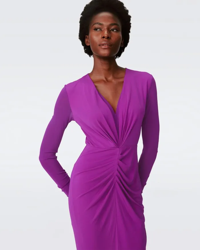 DVF Dresses Women Hades Dress Purple Wine