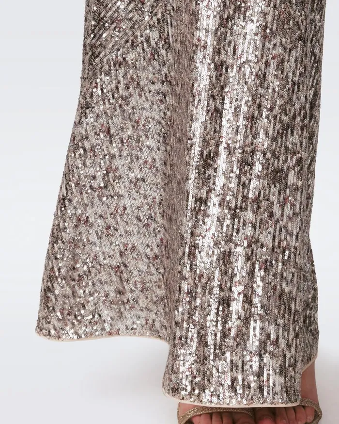 DVF Dresses Women Joaquin Dress Sequin Leopard
