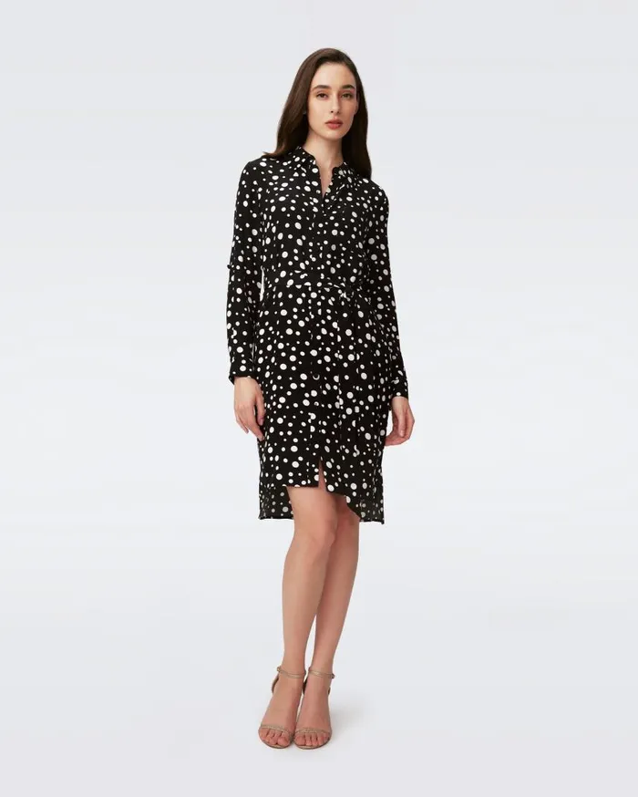 DVF Dresses Women Prita Shirt Dress Spot Light