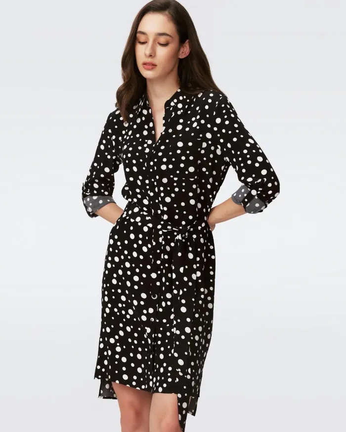 DVF Dresses Women Prita Shirt Dress Spot Light