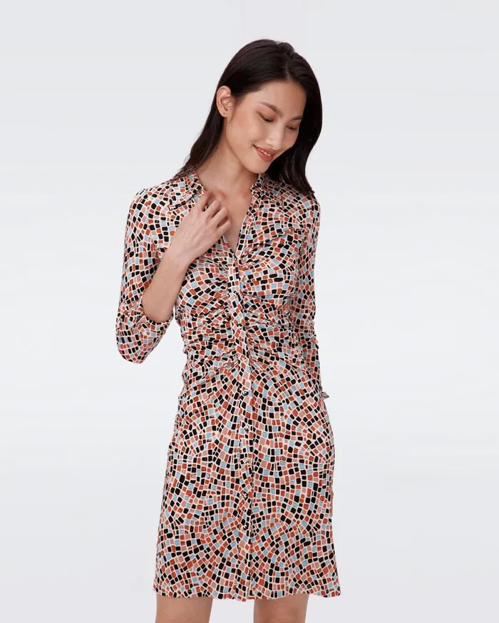 DVF Dresses Women Sheska Dress Mosaic Neutral
