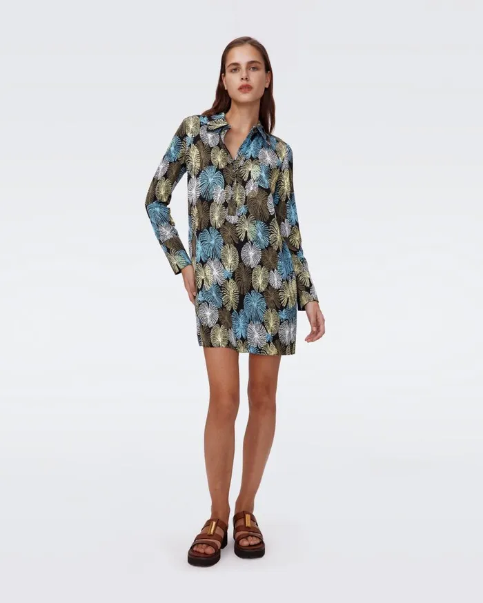 DVF Dresses Women Tamina Dress Fireworks Black
