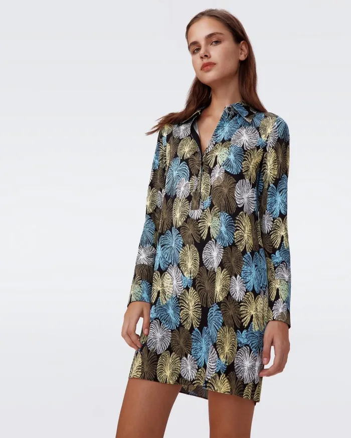 DVF Dresses Women Tamina Dress Fireworks Black