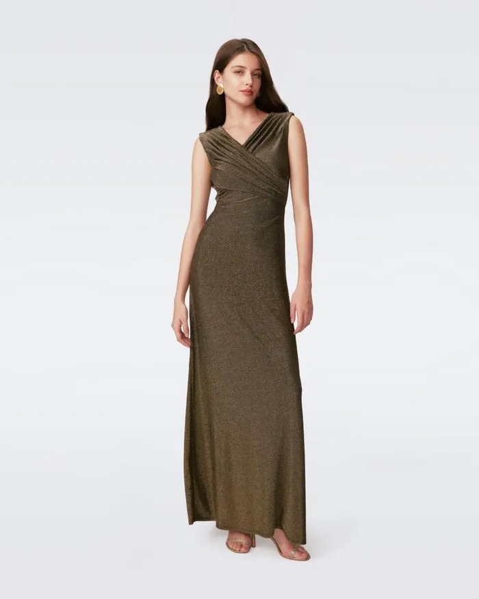 DVF Dresses Women Tomas Dress Golden Brown