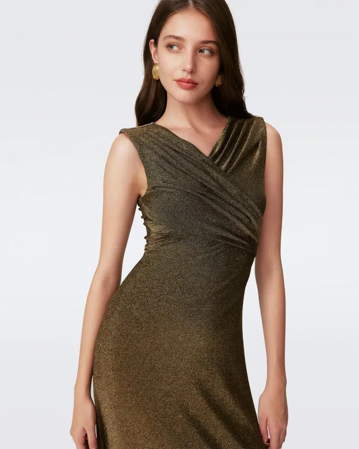 DVF Dresses Women Tomas Dress Golden Brown