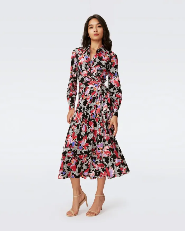 DVF Dresses Women Tori Wrap Dress Odette Floral