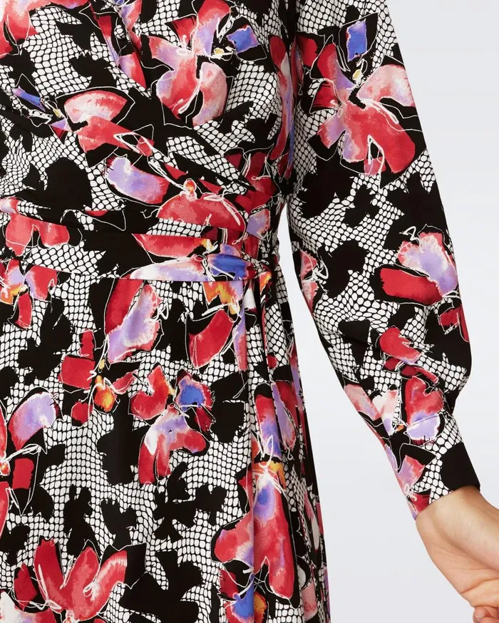 DVF Dresses Women Tori Wrap Dress Odette Floral