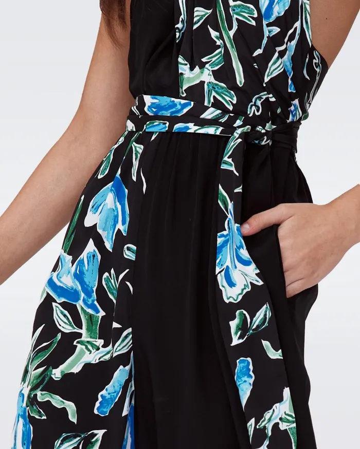 DVF Jumpsuits and Rompers Women Cort Jumpsuit Huge Tulip Fields Blue And Black