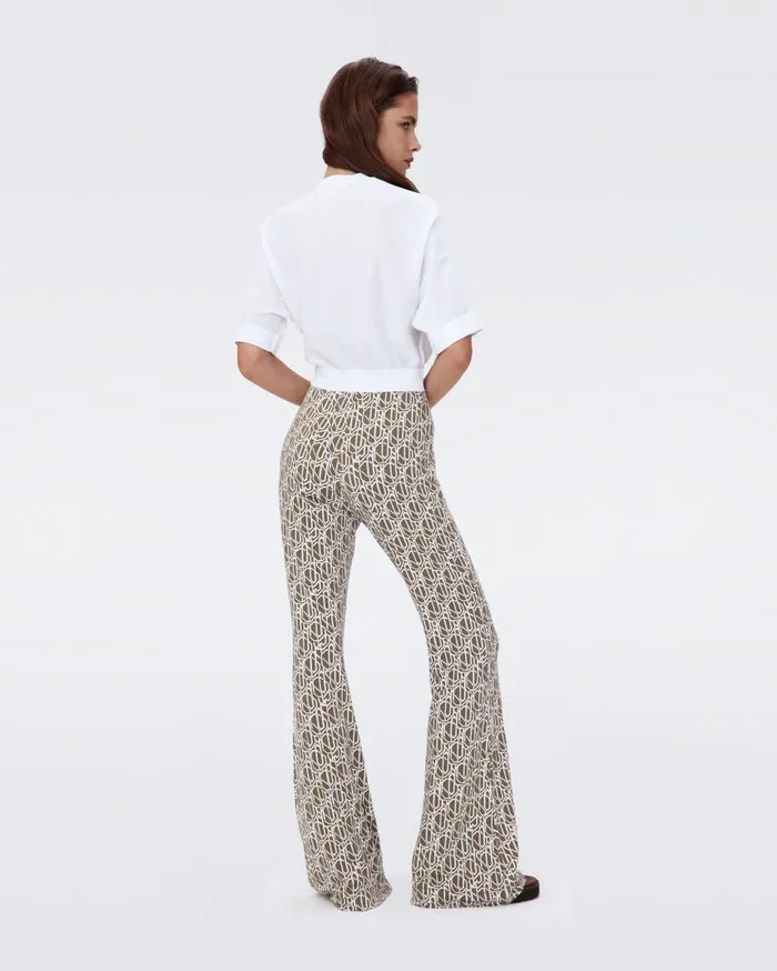 DVF Pants and Shorts Women Brooklyn Pants Tiny Infinite Geo Khaki