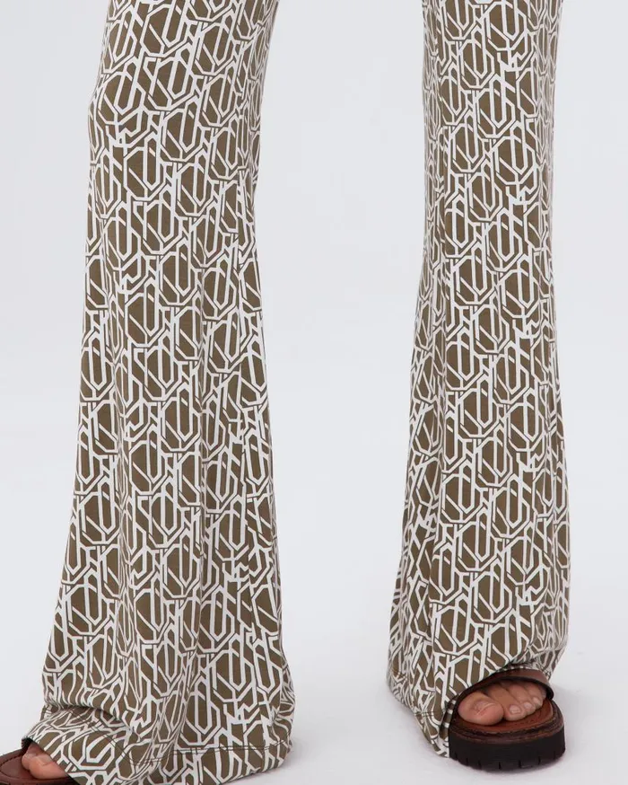 DVF Pants and Shorts Women Brooklyn Pants Tiny Infinite Geo Khaki