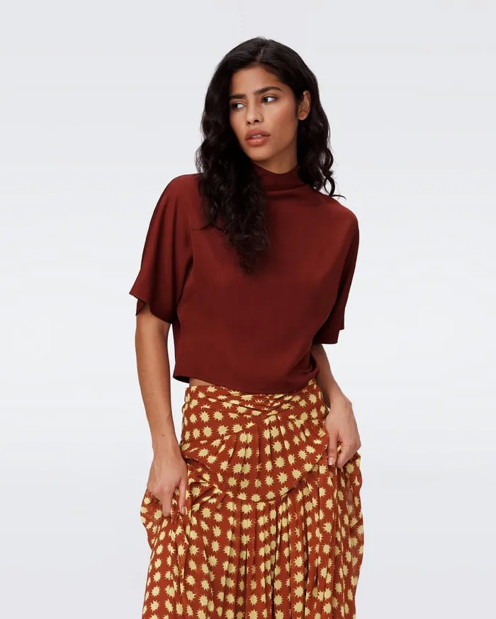 DVF Tops Women Olympia Top Chestnut