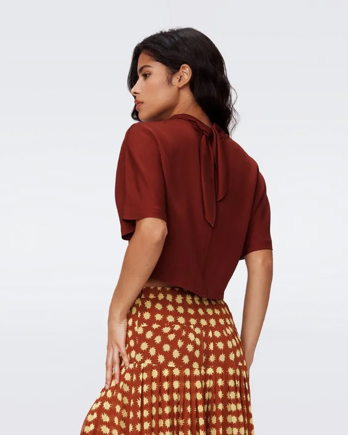 DVF Tops Women Olympia Top Chestnut