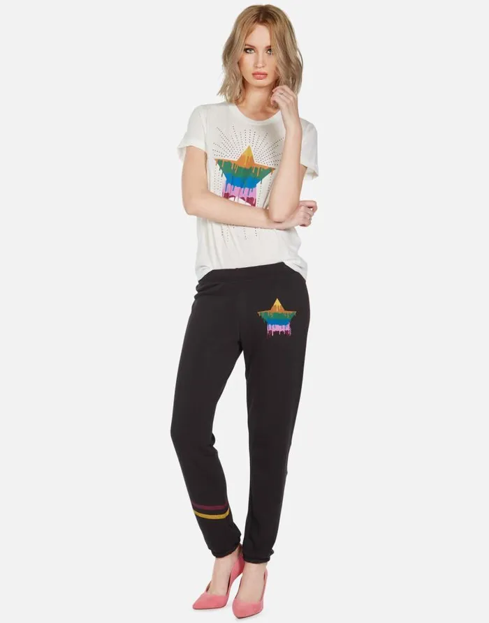 Edda Dripping Star Milk Women Lauren Moshi Short Sleeve