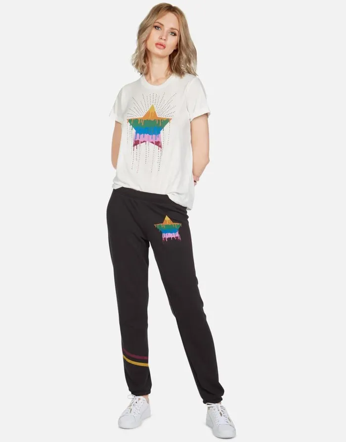Edda Dripping Star Milk Women Lauren Moshi Short Sleeve