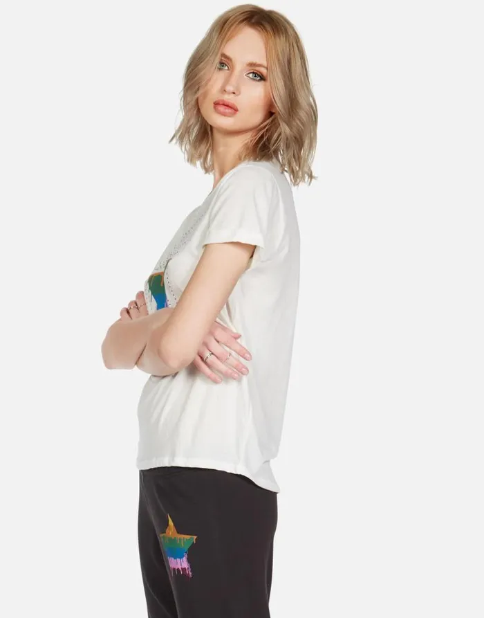 Edda Dripping Star Milk Women Lauren Moshi Short Sleeve