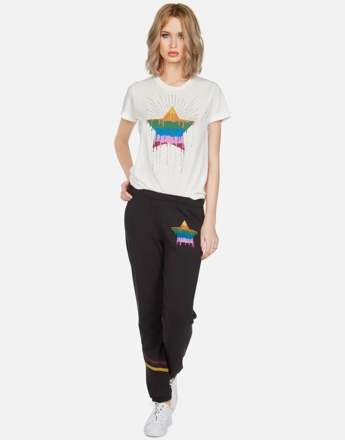 Edda Dripping Star Milk Women Lauren Moshi Short Sleeve