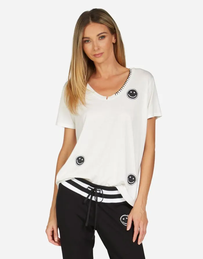 Elara Peace Love Moshi Milk Women Lauren Moshi Short Sleeve