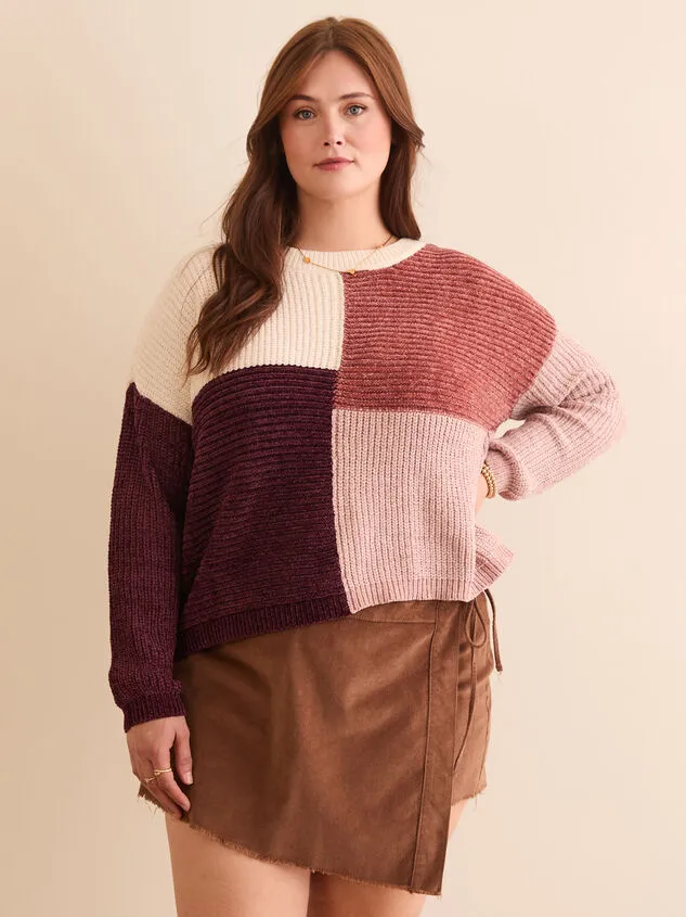 Elodie Stitched Sweater Burgundymulti Women Altar039d State Sweaters Cardigans