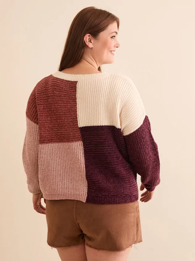 Elodie Stitched Sweater Burgundymulti Women Altar039d State Sweaters Cardigans Elodie Stitched Sweater Burgundymulti Women Altar039d State Sweaters Cardigans