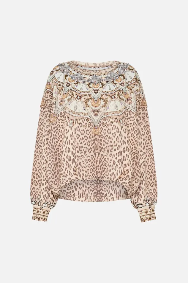 EMBELLISHED TUCK DETAIL SWEATER GROTTO GODDESS Grotto Goddess Womens Camilla Knitwear