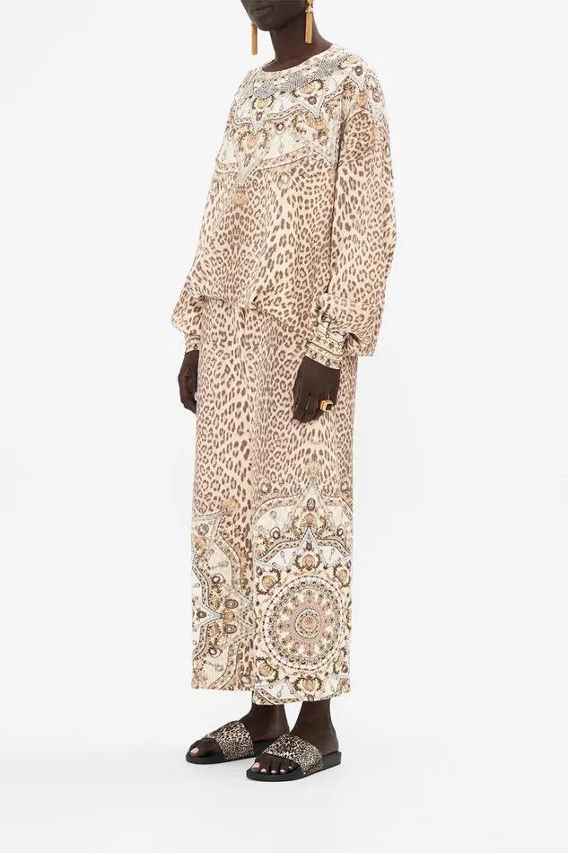 EMBELLISHED TUCK DETAIL SWEATER GROTTO GODDESS Grotto Goddess Womens Camilla Knitwear