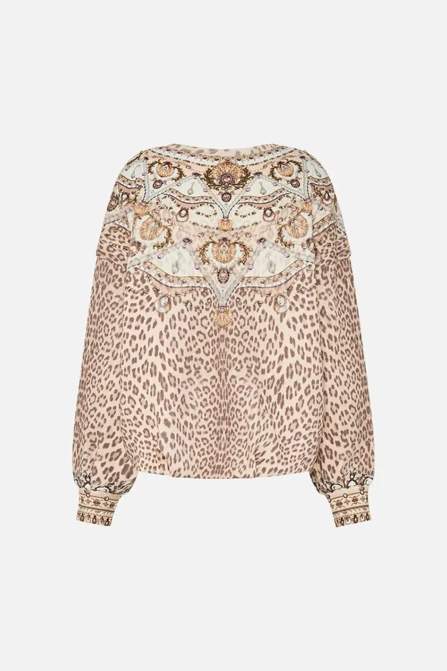 EMBELLISHED TUCK DETAIL SWEATER GROTTO GODDESS Grotto Goddess Womens Camilla Knitwear