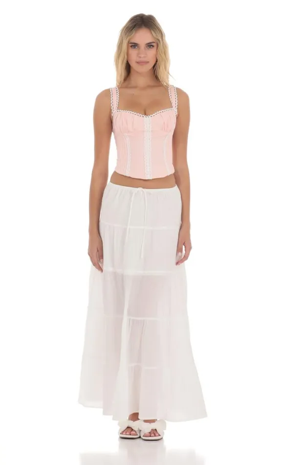 Embroidery Detail Top Pink Women LUCY IN THE SKY Tops Embroidery Detail Top Pink Women LUCY IN THE SKY Tops