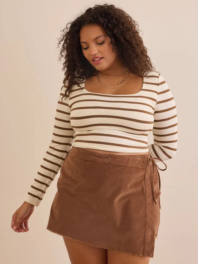 Emerson Striped Top Ivoryblack Women Altar039d State Tops